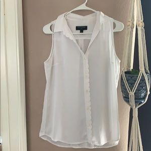 White button down blouse